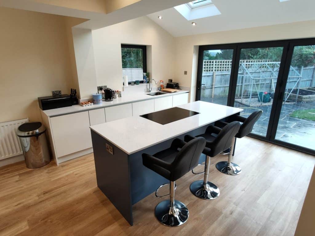 Modern handle-less kitchen